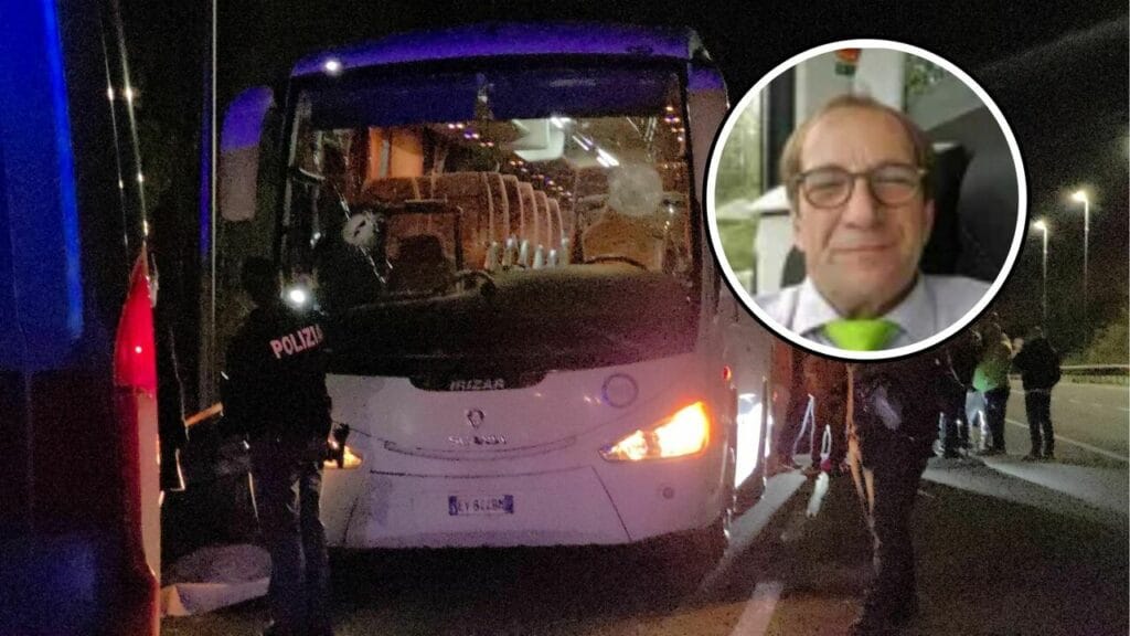 Agguato a bus basket: autista ucciso da un sasso
